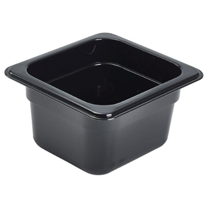 Black Polycarb Food Pan 1/6x6.5cm