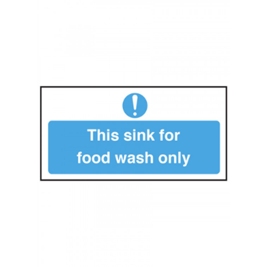 Food Wash Sink Sign 4x8" (10x20cm)