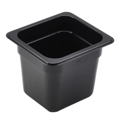 Black Polycarb Food Pan 1/6 (150mm Deep)